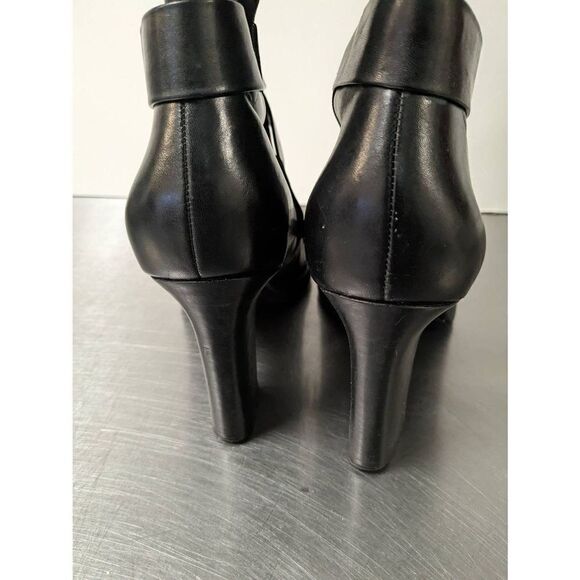 Franco Sarto Women's Black Heeled Leather Boots Size 9M - Picture 5 of 12